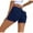 Dark Blue, variant on Women'S Solid Color Cargo Pocket Hip Lift Fitness High Waist Stretch Exercise Yoga Pants