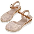thumbnail image 4 of AXXD Women Dress Sandals Beige Wedge Gladiators Summer Mothers Day, 4 of 9