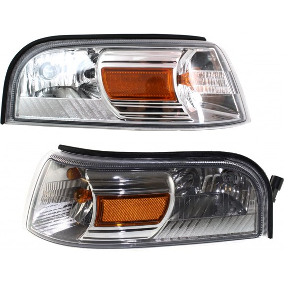 KarParts360 For 2006 2007 2008 2009 2010 MERCURY GRAND MARQUIS Park/Signal Light Assembly Pair Driver and Passenger Side w/Bulbs Replaces FO2526103 FO2527103