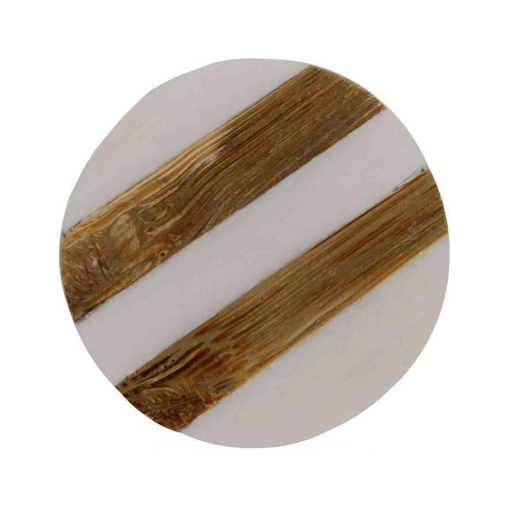 Set of Six Striped Round Bone Cabinet Knobs by Trinca-Ferro