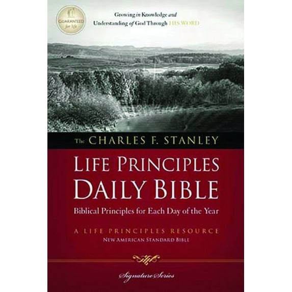 Pre-Owned Charles F. Stanley Life Principles Daily Bible-NASB (Hardcover) 1418548863 9781418548865