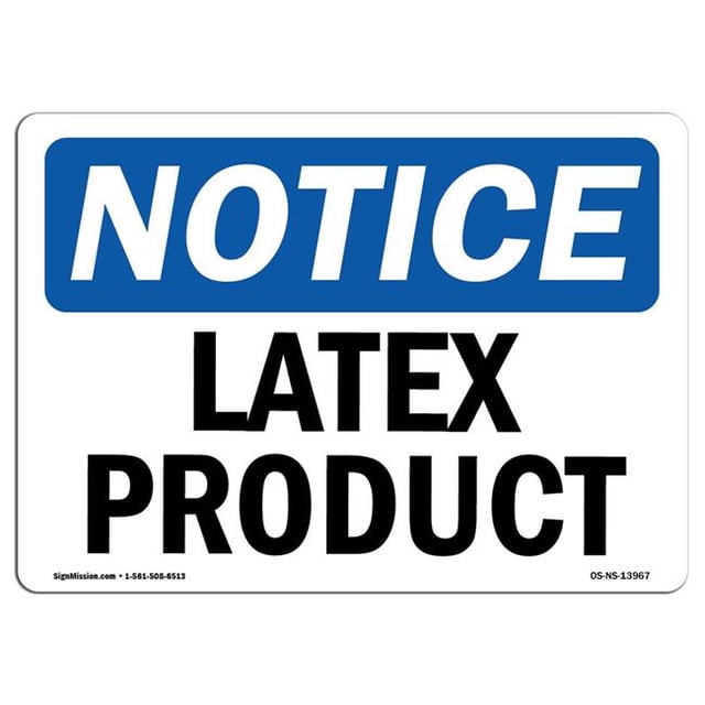 SignMission OS-NS-A-710-L-13967 7 x 10 Po Panneau d'Affichage OSHA - Produit en Latex