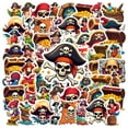 thumbnail image 3 of 35pcs-50pcs Color Pirate Stickers Skull Cartoon Stickers Treasure Nautical for Laptops Suitcase Notebooks, 3 of 9