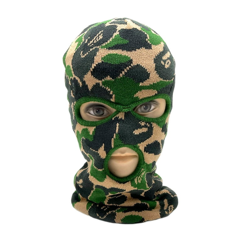Whigetiy Balaclava Face Motorcycle Tactical Face Shield Camouflage Ski Mask Cold-proof Full Face Mask Gangster Mask - Walmart.com