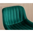 thumbnail image 5 of Guyou 32" Swivel Bar Stools Set of 2, Modern Velvet Upholstered Counter Height Bar Chair with Back and Footrest for Kitchen Island Bar, Green, 5 of 14