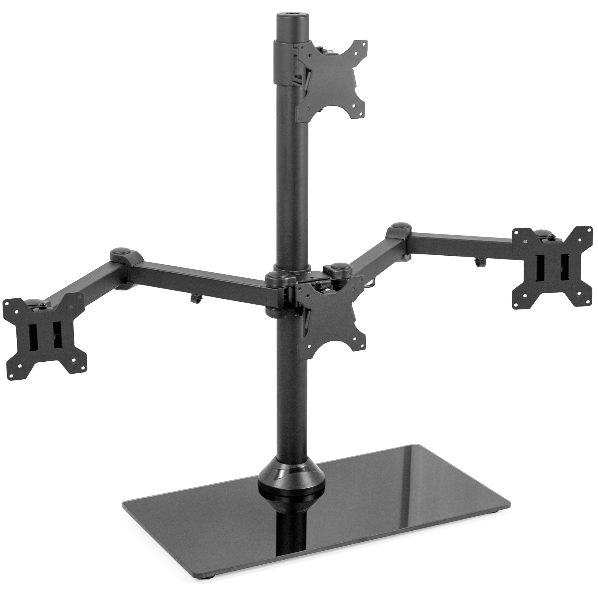 VIVO Steel Quad Freestanding Monitor Mount 3 + 1 Fully Adjustable Stand