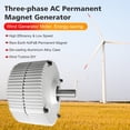 thumbnail image 4 of 500W 48V Three-Phase Ac Permanent Magnet Generator Mini High Efficiency 950Rpm Low Speed Wind Generator Motor Ac Alternator For Wind Generators Diy, 4 of 7