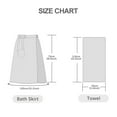 thumbnail image 3 of Colevkie 2 Pcs Men's Quick Drying Bath Skirt & Towel Soft Lightweight Beach Towel Shower Skirt for Spa Sauna Bathroom Absorbent Comfortable Printed Plaids Pattern, 3 of 7