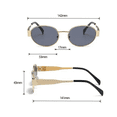thumbnail image 4 of 2pcs Lentes De Sol Mujer Moda Marco Metálico Dorado Anteojos gafas de sol dama Eo Safe Imports Dorado, 4 of 5