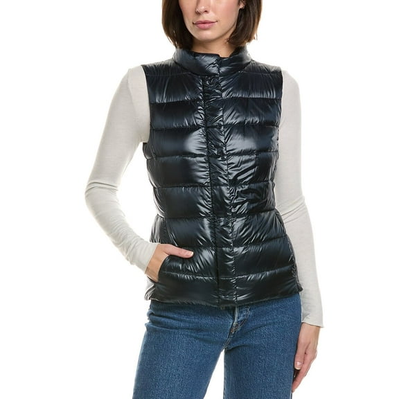 Herno womens Puffer Down Vest, 48, Blue