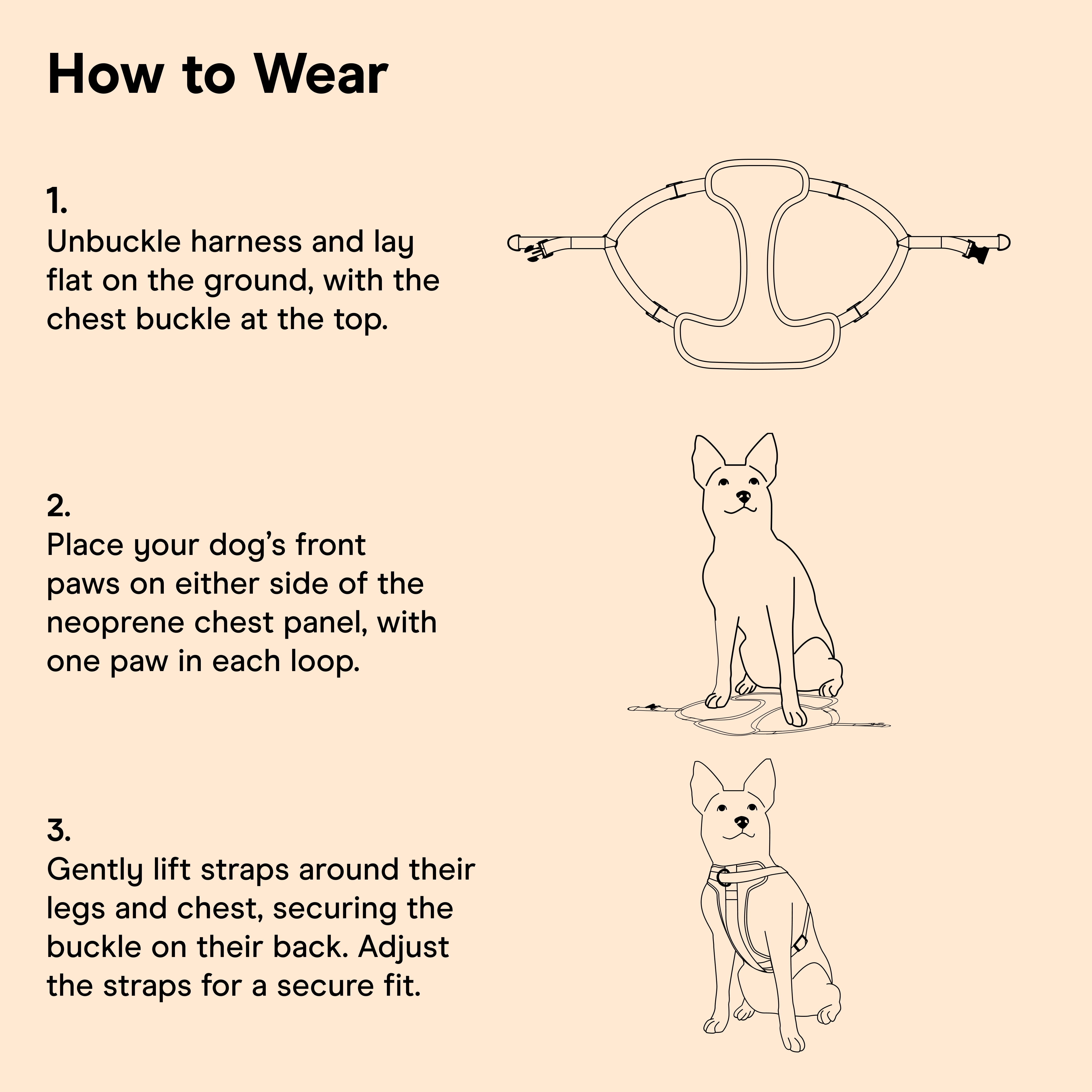 Wild One Adjustable Cushioned Step-In Dog Harness, Lilac, Large