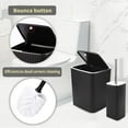 thumbnail image 6 of AOOOWER 6Piece Bathroom Organise Set with Toothbrush Cup Hydraulic Cup Trash Can Brush Durability Construction, 6 of 15