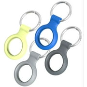 onn. Protective Holder with Carabiner-Style Ring for Apple AirTag, Silicone, Multi Colors, 4 Count