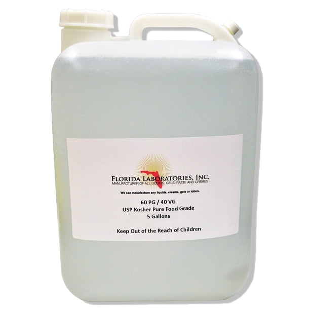 Propylene Glycol & Vegetable Glycerin, 60 PG 40 VG, 5 Gallons, Food