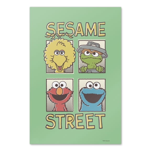 Sesame Street Vintage Comic Panels Home Business Office Sign
