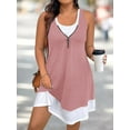 thumbnail image 4 of Cuteduck Plus Size Women’s Sleeveless V-Neck Zipper Dress Spring/Summer 1X-5X, 4 of 5