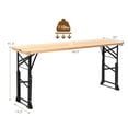 thumbnail image 5 of 66.5 Inch Outdoor Wood Folding Picnic Table Adjustable Height, 5 of 7