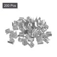 thumbnail image 3 of 200uds Clips de Cuero Cuerda 15x17mm Plegable Cilíndrico Plateado Unique Bargains, 3 of 7
