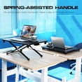 thumbnail image 3 of AIMEZO Height Adjustable Standing Desk Converter Gas Spring Stand Up Desk Converter Tabletop Sit to Stand Monitor Riser with Scissor Lift Height Adjustment, Laptop PC Desktop, 3 of 8