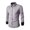 Grey, variant on Lapel Long Sleeve Single-breasted Sewn Lattice Texture Men Shirt Slim Fit Solid Color Business Dress Shirt Top
