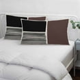 thumbnail image 4 of Brown Black Throw Pillow Covers, Modern Abstract Art Farmhouse Striped Soft Breathable Pillow Cases with Invisible Zipper for Sleeping, Toddler Pillowcases for Couch Bed Sofa Chair 12x20 Inches, 4 of 9