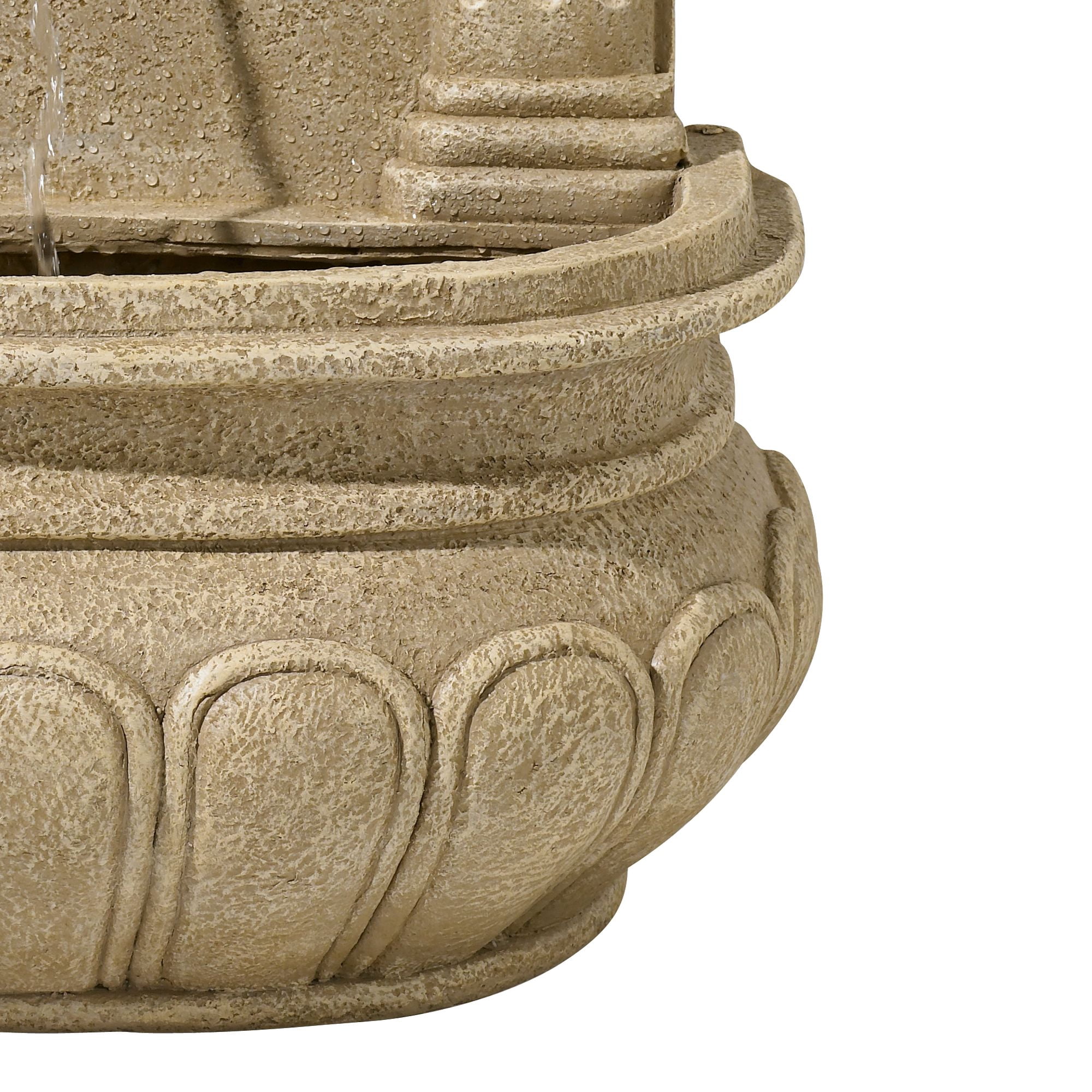 Royal Lion Face 31" High Large Italian Indoor Outdoor Decor Sand Stone Wall Fountain Statue Outside Garden Patio
