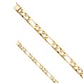 thumbnail image 2 of 14k Yellow Gold Nugget Figaro Link Bracelet - 8.5" | Elegant 14KY Gold Chain Bracelets for Men and Women | Weight 26.4 | Men’s Jewelry for Gift, 2 of 3