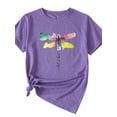 thumbnail image 3 of XCHQRTI Dragonfly Shirts Women Graphic Tees Ladies Hiking Top Casual Summer Short Sleeve T Shirt, 3 of 3