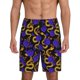 thumbnail image 1 of Balery Golden Snake And Purple Rose Pantalones cortos de pijama de punto de algodón para hombre con cinturilla y bolsillos-3X-Large, 1 of 6