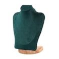 thumbnail image 1 of Exhibición de collares, cadena, busto, soporte, colgante, collar, exhibición, modelo elegante Terciopelo verde de 23 cm, 1 of 9