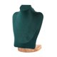thumbnail image 1 of Exhibidor de collares, cadena, soporte para busto, soporte para busto de joyería, organizador de colgantes Terciopelo verde de 23 cm, 1 of 9