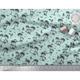 thumbnail image 3 of Soimoi Velvet Fabric Coconut Tree,Bird & Sailboat Beach Print Fabric by The Yard 58 Inch Wide, 3 of 3