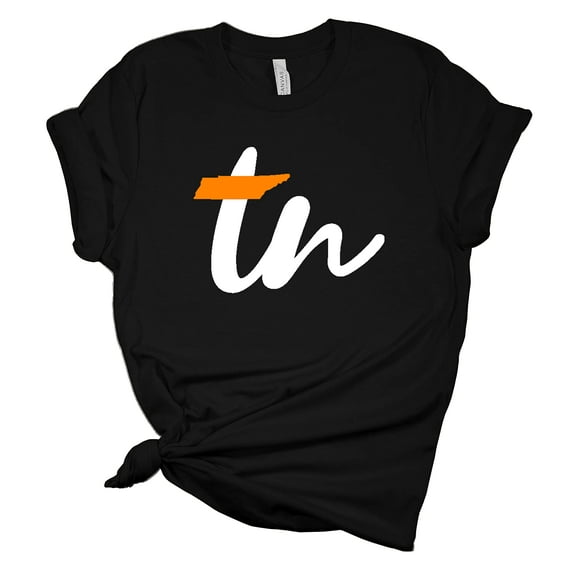 Womens Tennessee Tshirt Football TN Orange State T Team Color Tennessee VS. Alabama Short Sleeve T-shirt Graphic Tee-Black-large