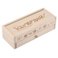 thumbnail image 2 of Double Layer Large Capacity Wooden Pencil CaseStationery Storage Case with Mini Blackboard, 2 of 8