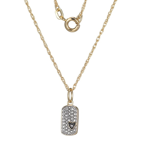 Forever Facets Diamond Accent Dog Tag Pendant Necklace