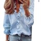 thumbnail image 4 of Qarigey Blusa Estampado Verano Camisa Manga Larga Cuello Estampado Verano Trabajo Mujer Top Prendas para la parte del cuerpo Azul S Qarigey AP003018-13, 4 of 6