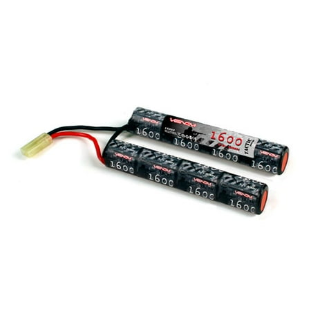 Venom 9.6V 1600mAh Butterfly NunChuck NiMH Battery for Airsoft AEG w/Mini