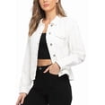 thumbnail image 3 of Chaqueta vaquera MISS MOLY para mujer, con botones, manga larga, blanca, 2XL, 3 of 4