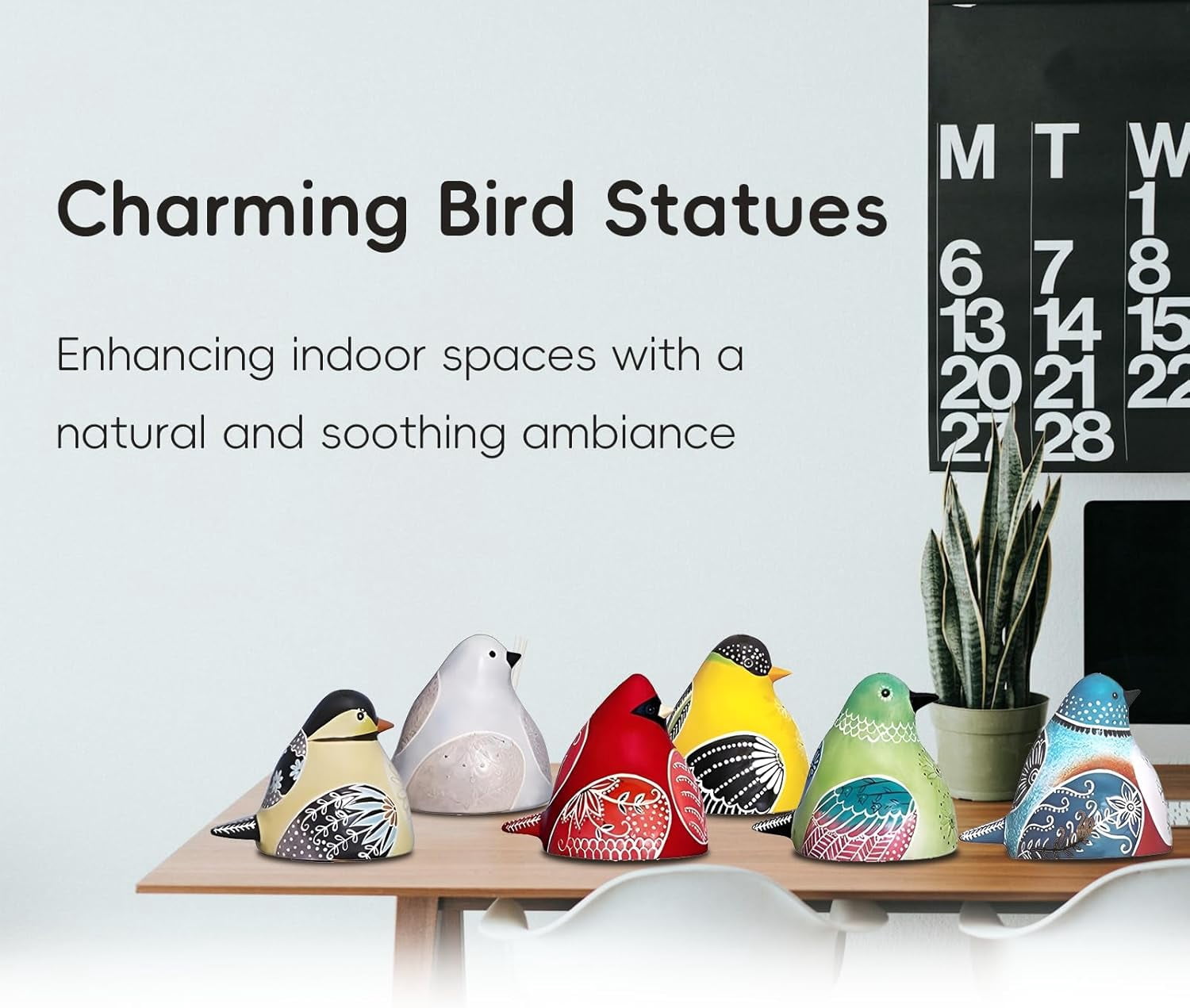 Cute Ceramic Bird Song Bell Wind Chime Hanging Bell,Fashion Happy Bird Bell Chime for Outside and Indoor,Patio Garden Balcony Decor Hanging Windchimes (Yellow)