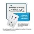 thumbnail image 6 of Ceptics CTU-11A Switzerland Travel Adapter Plug - Type J - Dual USB Device, 6 of 11
