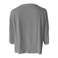 thumbnail image 7 of XIAONU Women Cropped T Shirt Short Sleeve Crew Neck Casual Summer Basic Top, 7 of 7