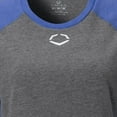 thumbnail image 4 of Evoshield Women's 3/4 Sleeve Fastpitch Softball Shirt Grey/Royal Xl, 4 of 4
