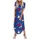 thumbnail image 1 of Vestidos de Verano de Mujer Casual Cuello Redondo Bolsillos de Manga Corta Impresión Vestido Largo, Vestido Ligero de Poliéster para Diario, Fiesta Y Primavera, 1 of 6
