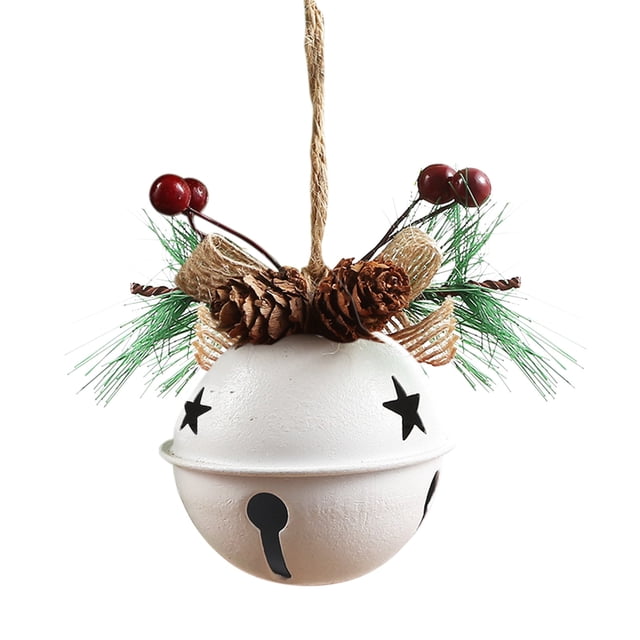 Colgante de campana de Navidad Adorno de campana de metal Colgante de decoraciones de Navidad Wmkox8yii gf6418