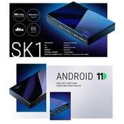 Ugoos SK1 8K Ultra HD TV Box Amlogic S928X-K Android 11.0 LPDDR4 8GB RAM 128GB WiFi6 1000M BT5.2 USB3.0 Support AV1 H.265 8K 60fps VP9 HDR Box, Navy Blue