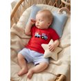 thumbnail image 6 of BemeyourBBs Toddler Baby Boy Back to School Outfit Kids Kindergarten Outfits Baby Boys Summer Clothes Short Sleeve Pencil in Truck Embroidery T Shirt Tops and Elastic Waist Plaid Shorts Set, 6 of 9
