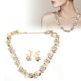 thumbnail image 4 of Collar y pendientes, collar de perlas de imitación para mujer, conjuntos de joyas para mujer, conjuntos de joyas de aleación, eficiencia óptima, 4 of 12