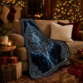thumbnail image 3 of Norse Raven Celtic Pentagram Celestial decorative motif Fantasy, Mystical Bird Art Scene, Warm Flannel Blanket for Living Room and Reading Nook, Bird Lovers Valentine's Day Gift, Artistic Home Decor, 3 of 9
