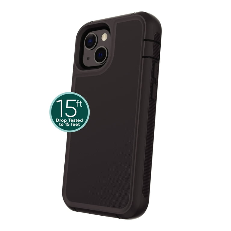 onn. Rugged Phone Case with Holster for iPhone 13 mini