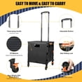 thumbnail image 4 of Foldable Utility Cart with 360 °   Wheels, Heavy Duty Rolling Crate for Travel and Office, 4 of 7